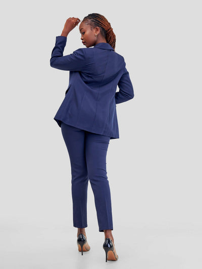 The Fashion Frenzy Pant Suit - Navy Blue - Shopzetu