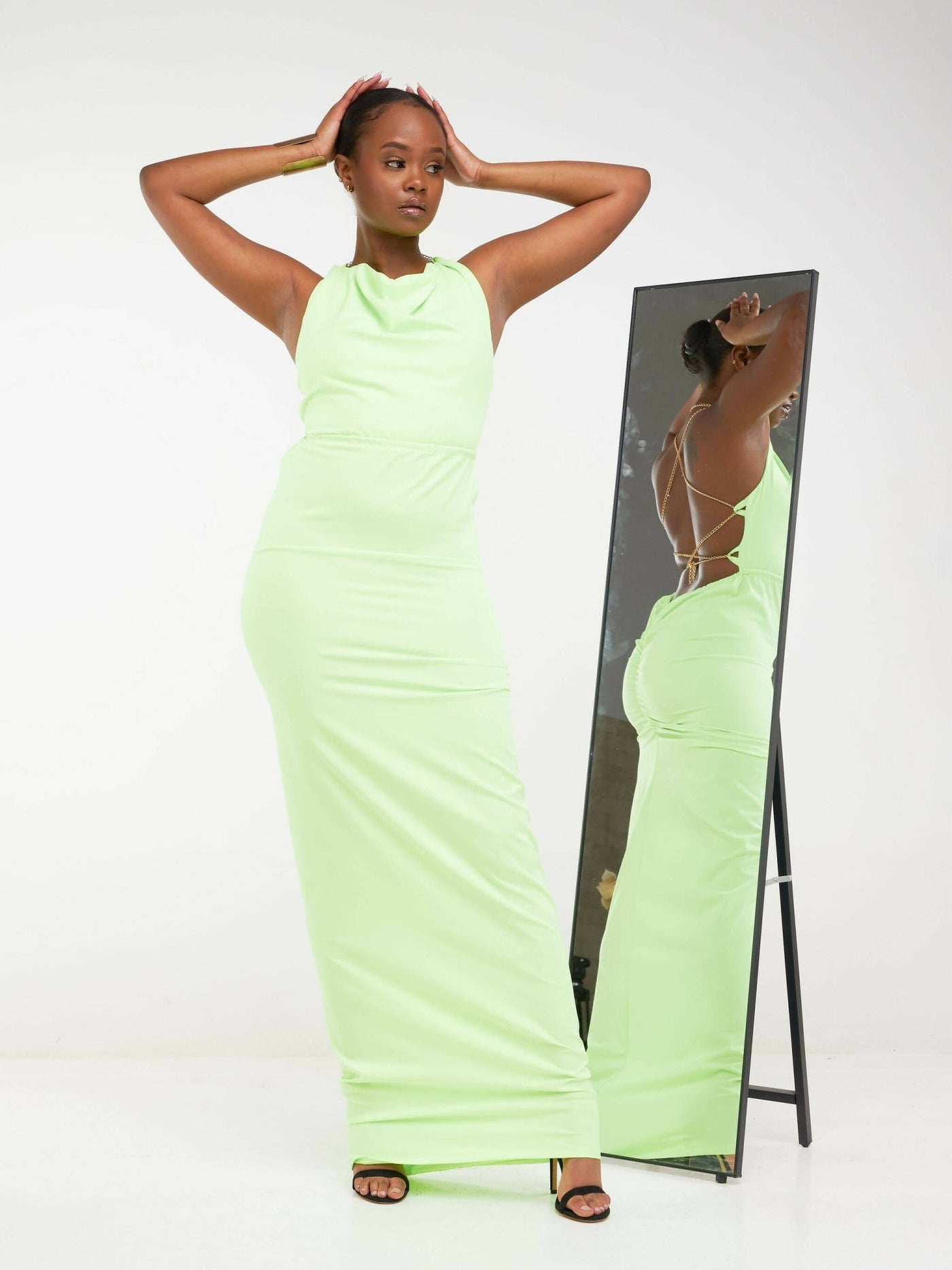 Juka Closet Maxi Dress - Lime Green - Shopzetu