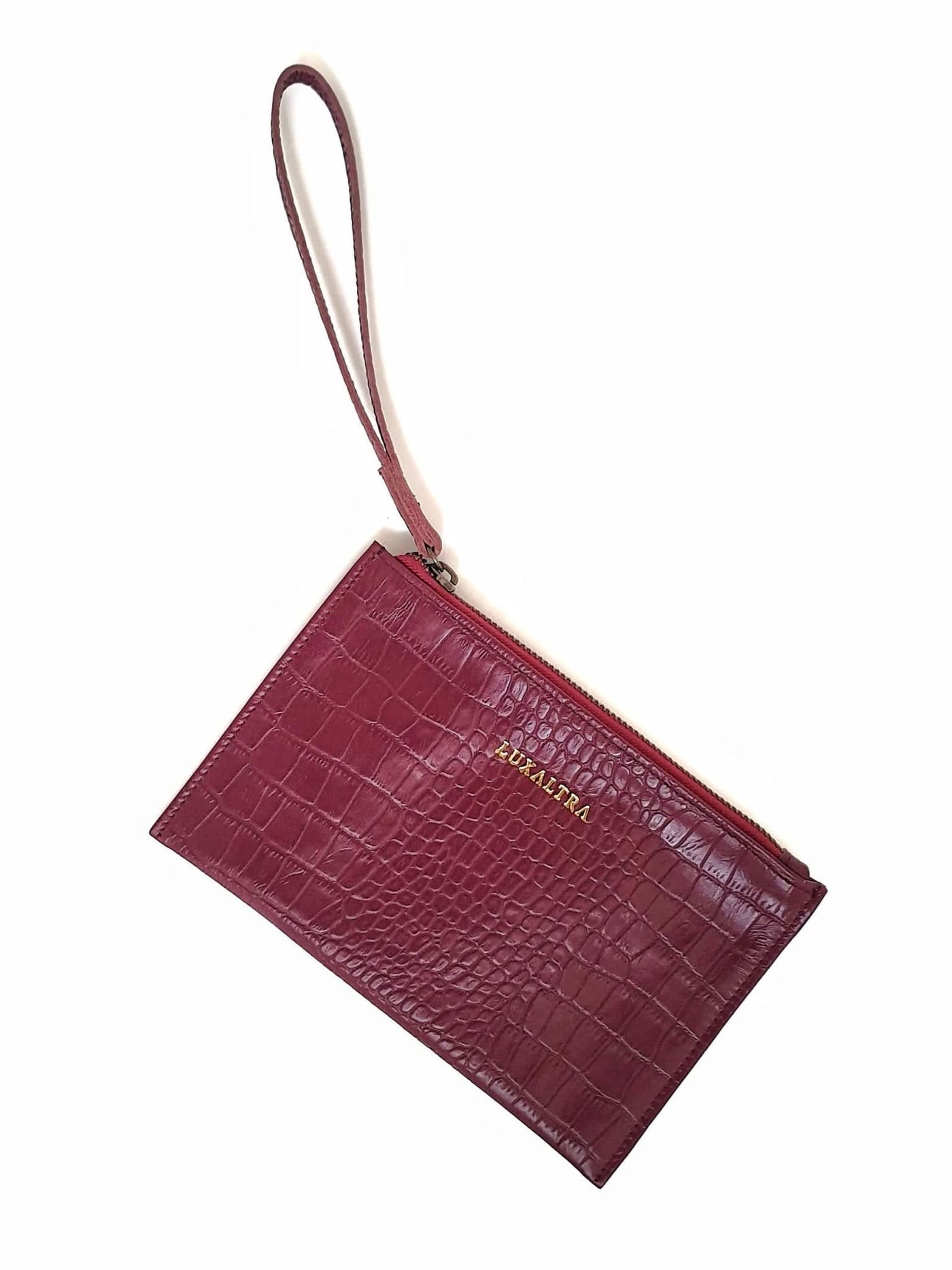Luxaltra Croc Mini Status Clutch - Burgundy - Shopzetu