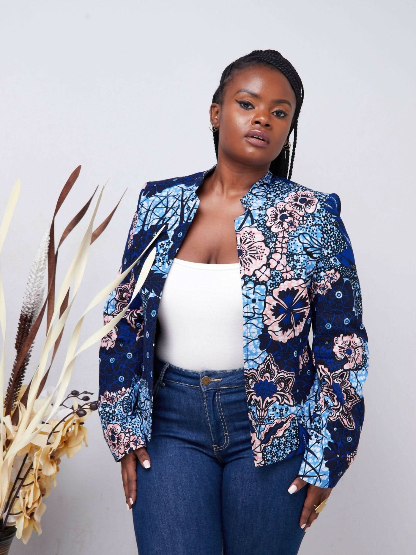 Izulu Elerai Blazer - Blue - Shopzetu