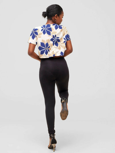 Timyt Urban Wear Diva Dazzle Belly Baring Top - Floral - Shopzetu
