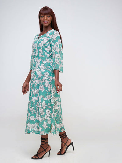 Dewuor Calming Dress - Teal - Shopzetu