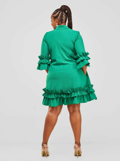 Jolly Fancy Wear Lulu Shift Dress - Green - Shopzetu