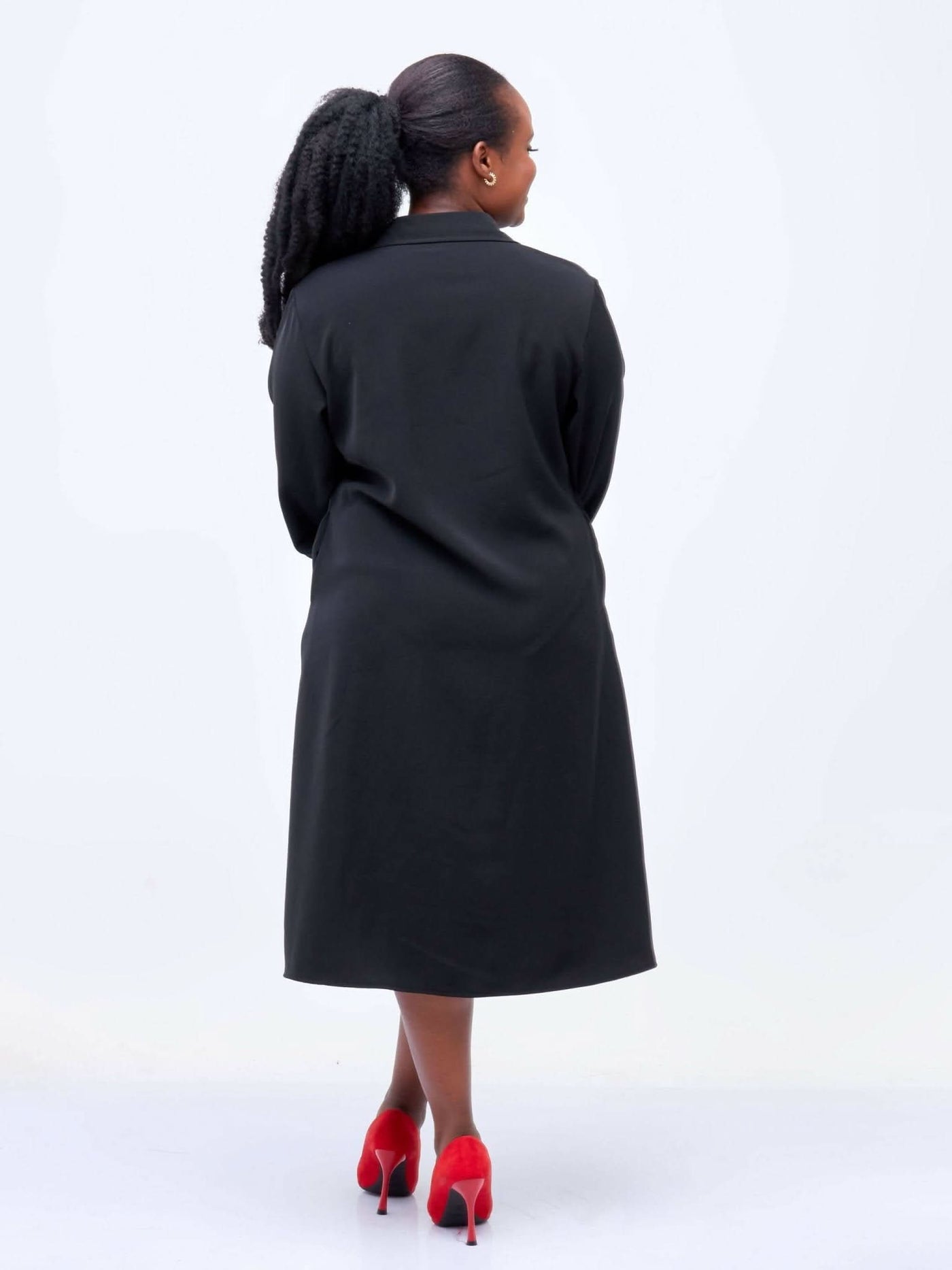Salok Akini Shirt Dress- Black - Shop Zetu Kenya