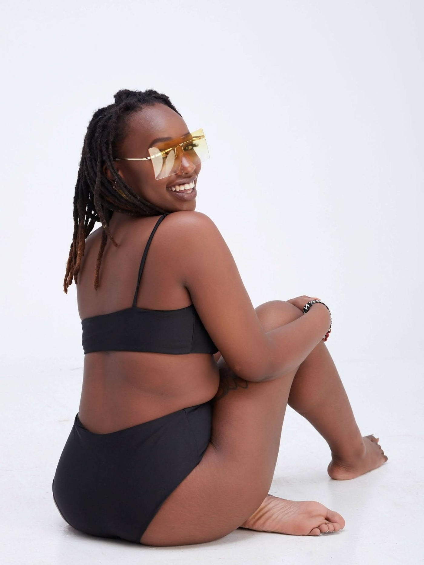 Shells Attic Two Piece Swimwear - Black - Shop Zetu Kenya
