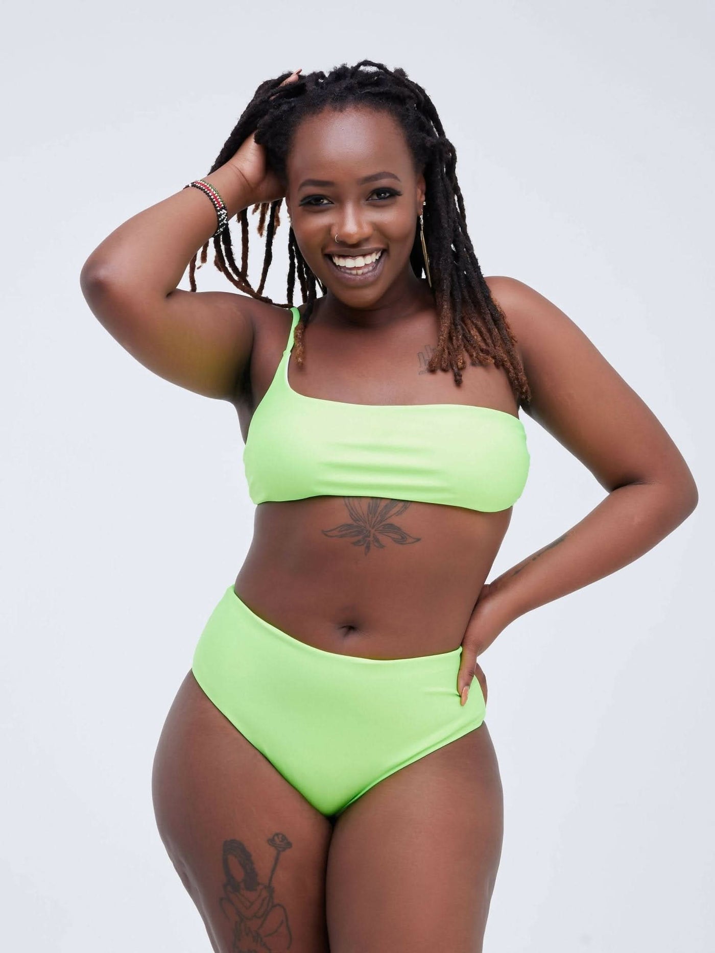 Shells Attic Two Piece Swimwear - Green - Shop Zetu Kenya