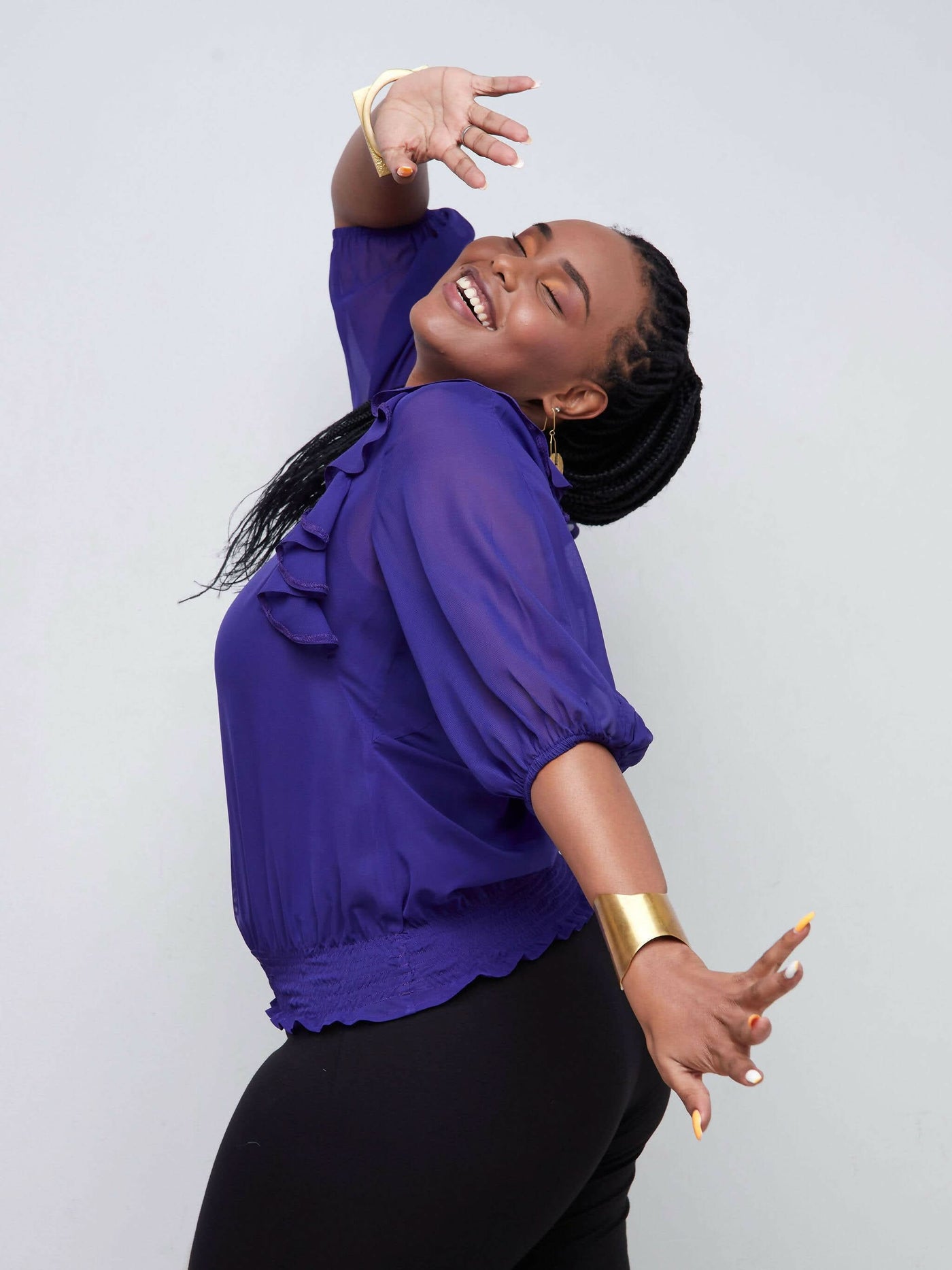 Purple Thread Zamba Top - Purple