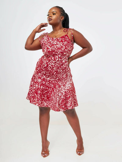 The Fashion Frenzy Sleeveless Shift Dress - Maroon - Shopzetu
