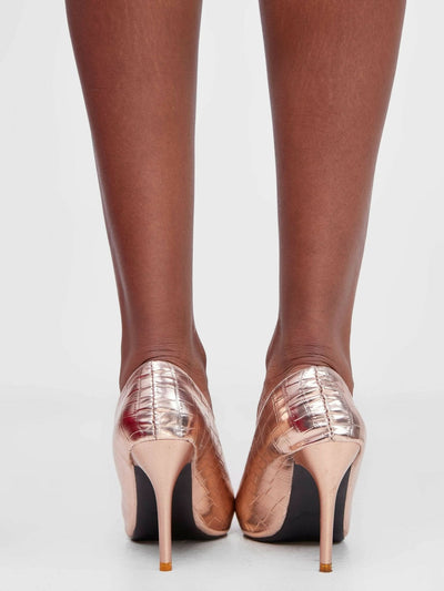 The Fashion Frenzy Pumps - Rose Gold - Shopzetu
