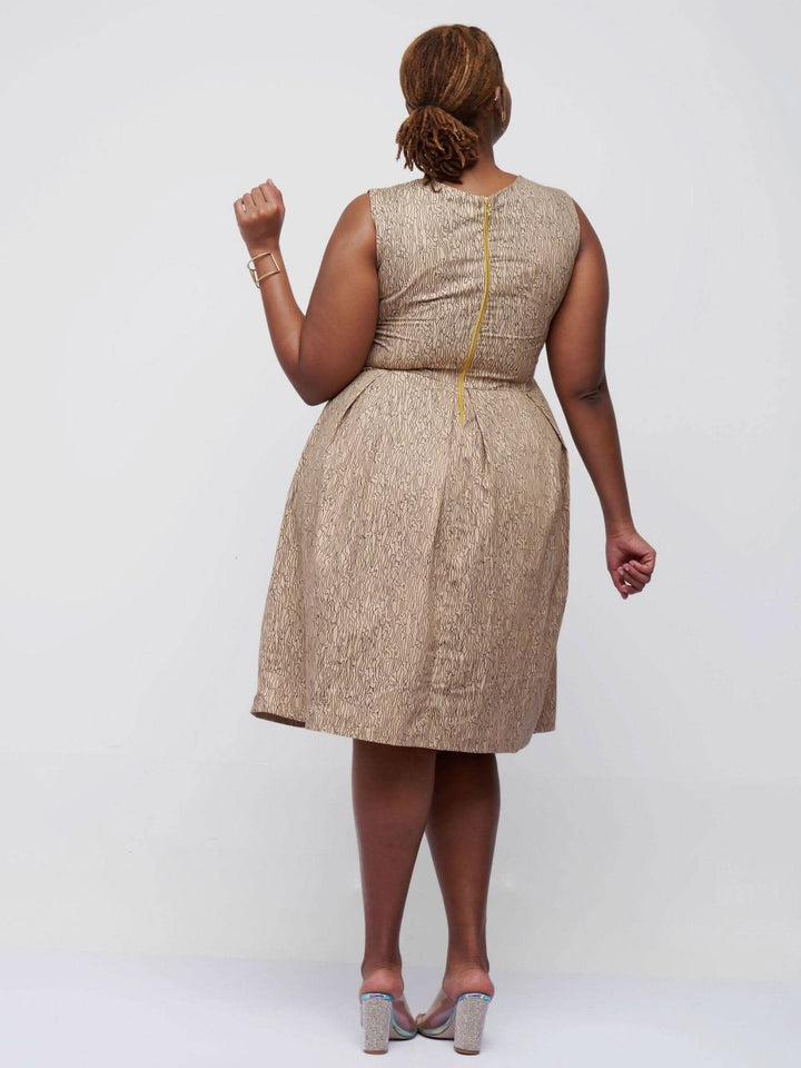 The Fashion Frenzy Skater - Khaki Print - Shop Zetu Kenya