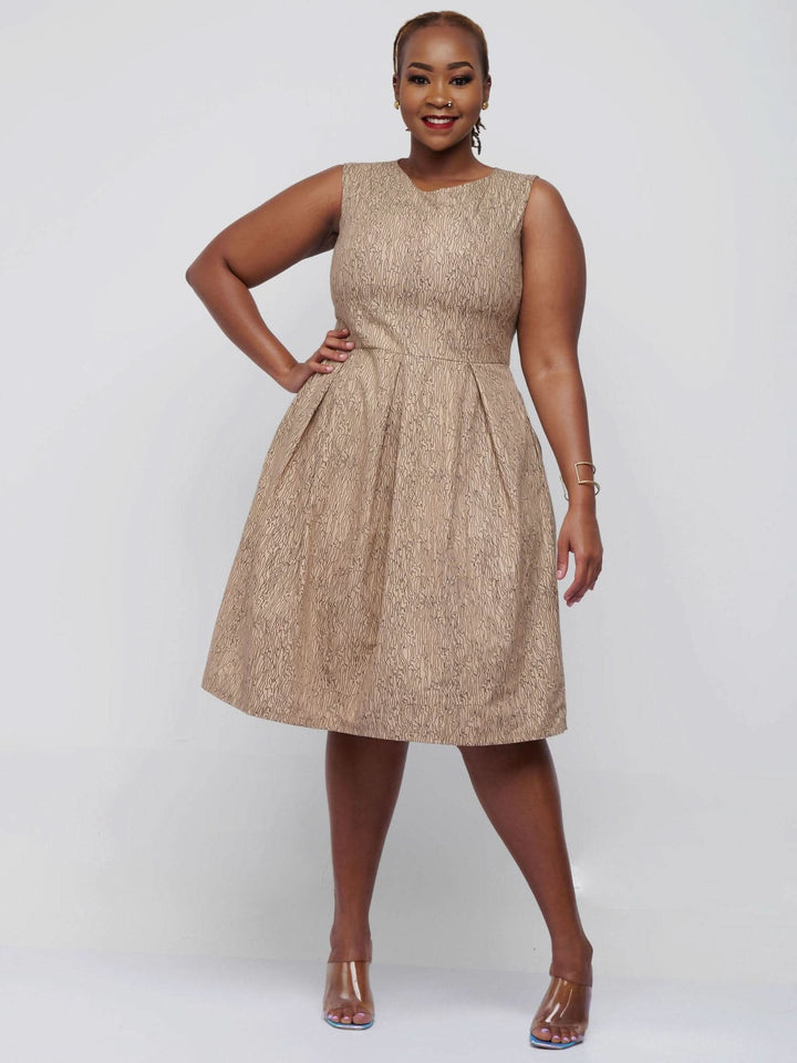 The Fashion Frenzy Skater - Khaki Print - Shop Zetu Kenya