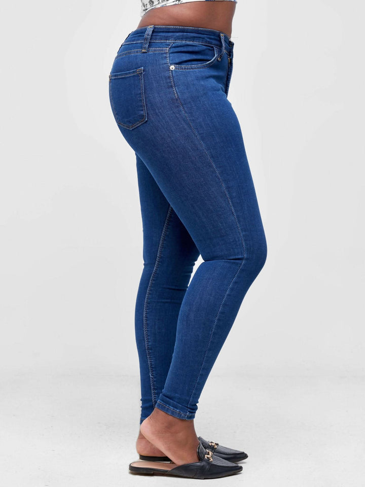 The Fashion Frenzy Skinny Jeans - Blue - Shop Zetu Kenya
