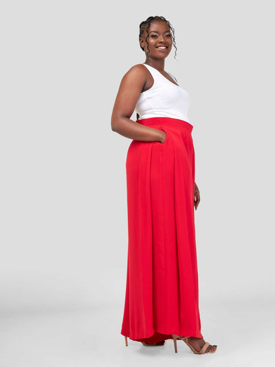 Izulu Chamboi Pants - Red - Shopzetu