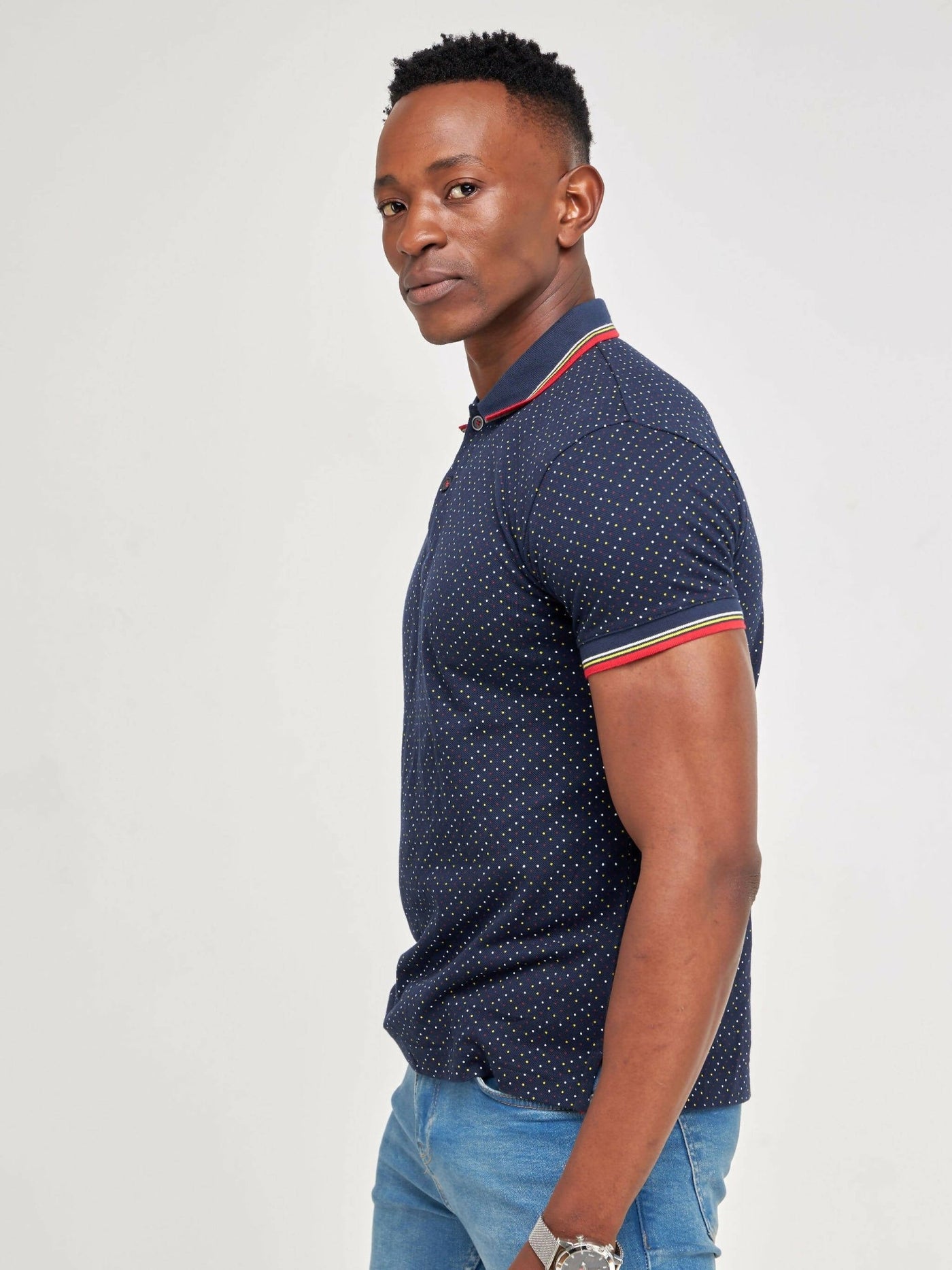 Hessed Unisex Polo T-Shirts - Navy - Shopzetu