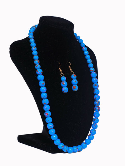 Klewisia Closet Shell Pearls Necklace Jewellery - Blue - Shopzetu
