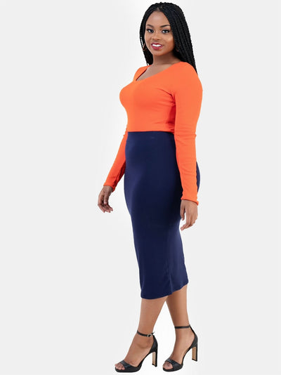 Vivo Basic Lined Capri Skirt - Navy Blue - Shop Zetu Kenya