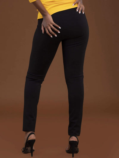 Vivo Basic Panelled Leisure Pants - Black - Shopzetu