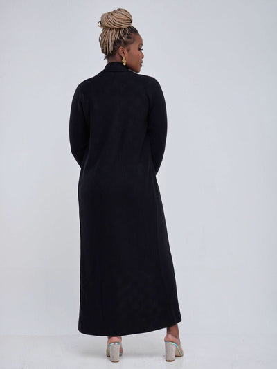 Vivo Long Sleeve Maxi Waterfall - Black - Shop Zetu Kenya