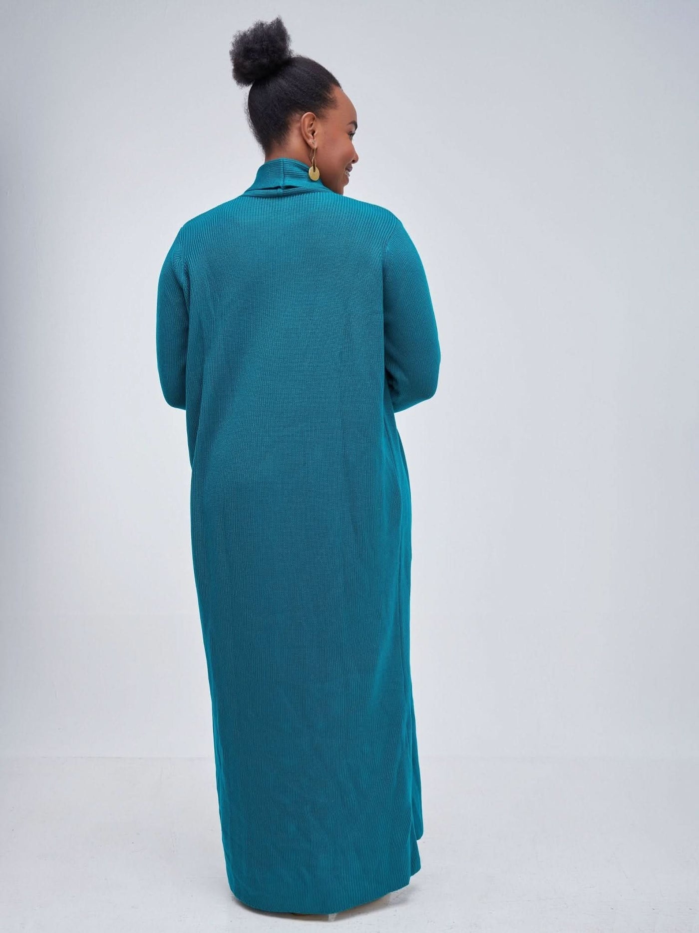 Vivo Long Sleeve Maxi Waterfall - Teal - Shopzetu
