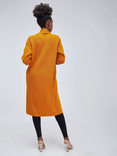 Vivo Long Sleeve Midi Waterfall - Mustard - Shopzetu