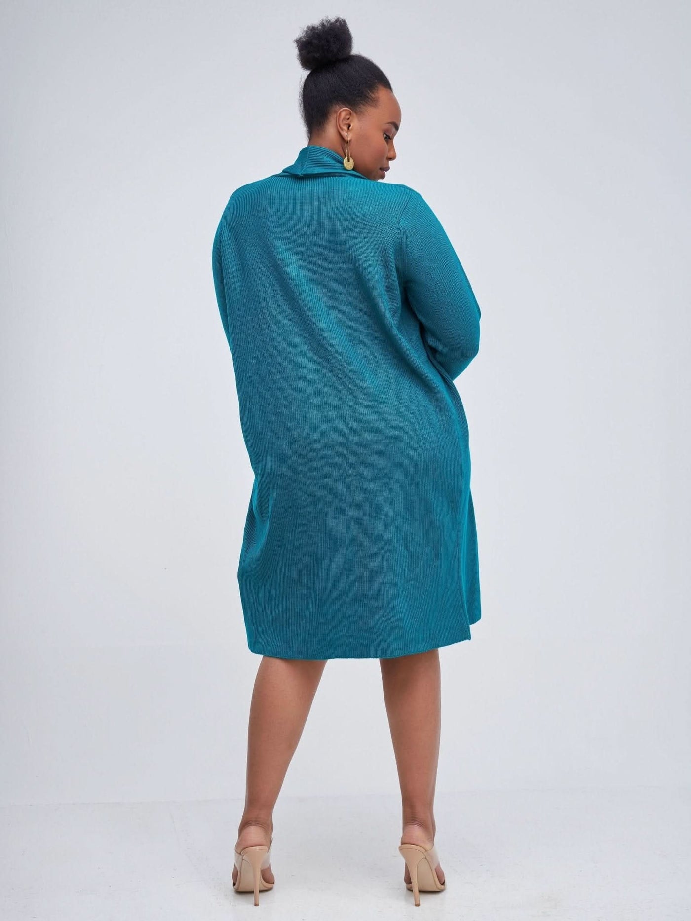 Vivo Long Sleeve Midi Waterfall - Teal - Shopzetu
