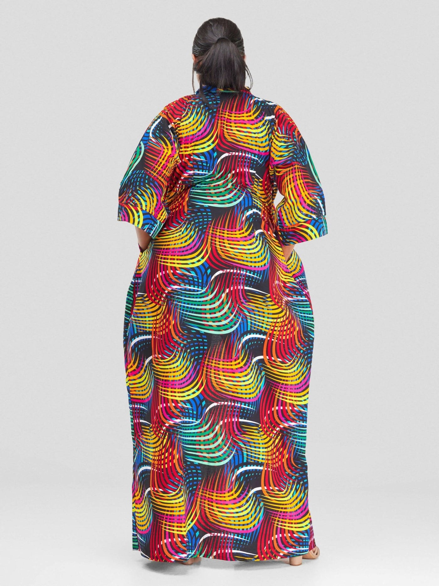 Hando Afrikan Designs Kipepeo Kimono - Orange Print - Shopzetu