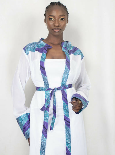 Da'joy Fashions Amun Kimono - White - Shopzetu