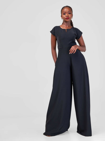 African Yuva Dhana Jumpsuit - Black - Shopzetu