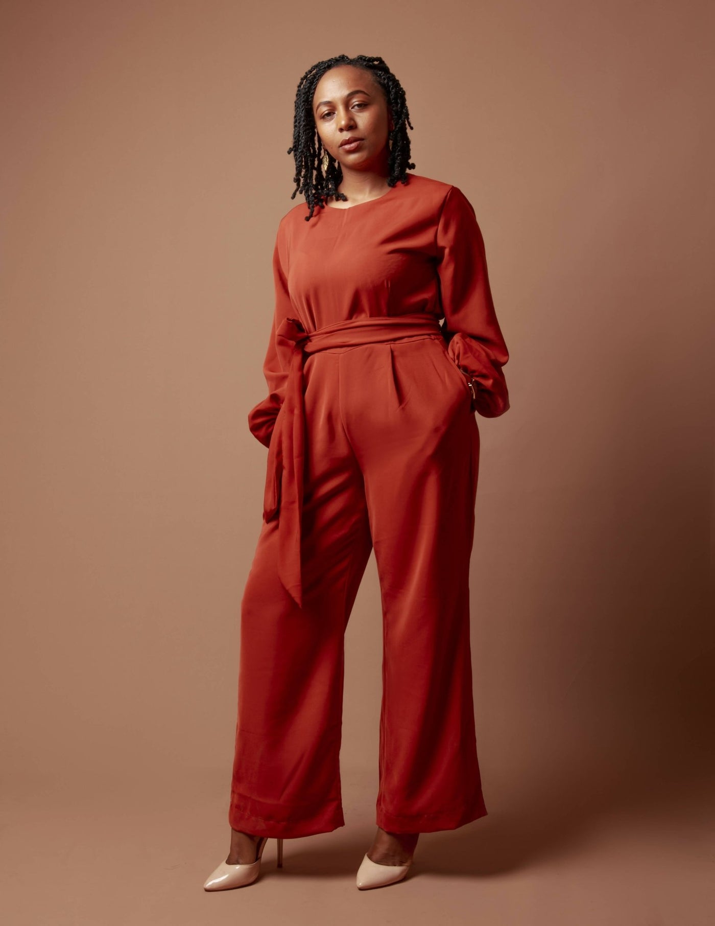 Mnubistyle Fire Jumpsuit - Orange - Shopzetu