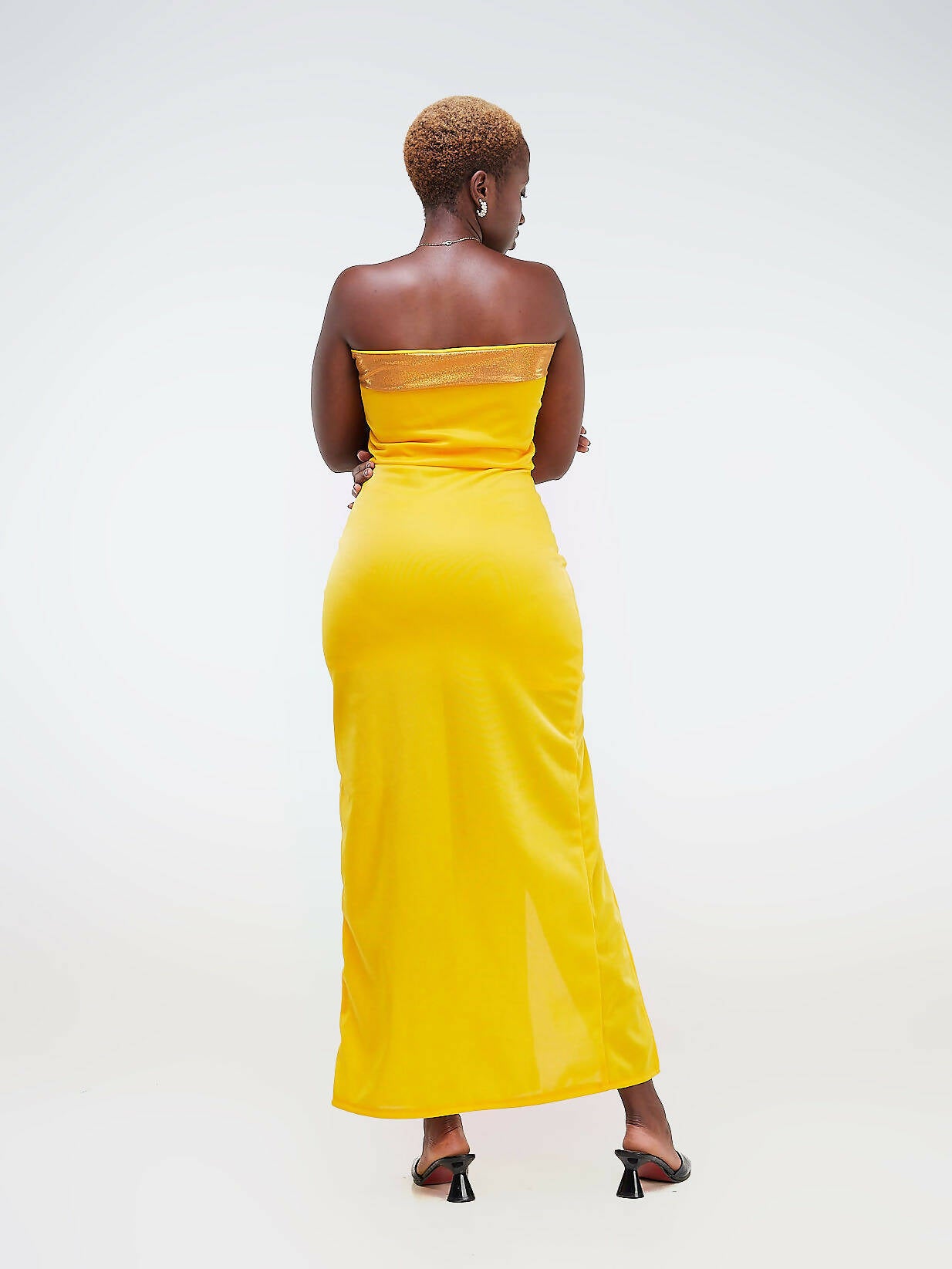 Da'joy Fashions Aphrodite Maxi Dress - Mustard - Shopzetu