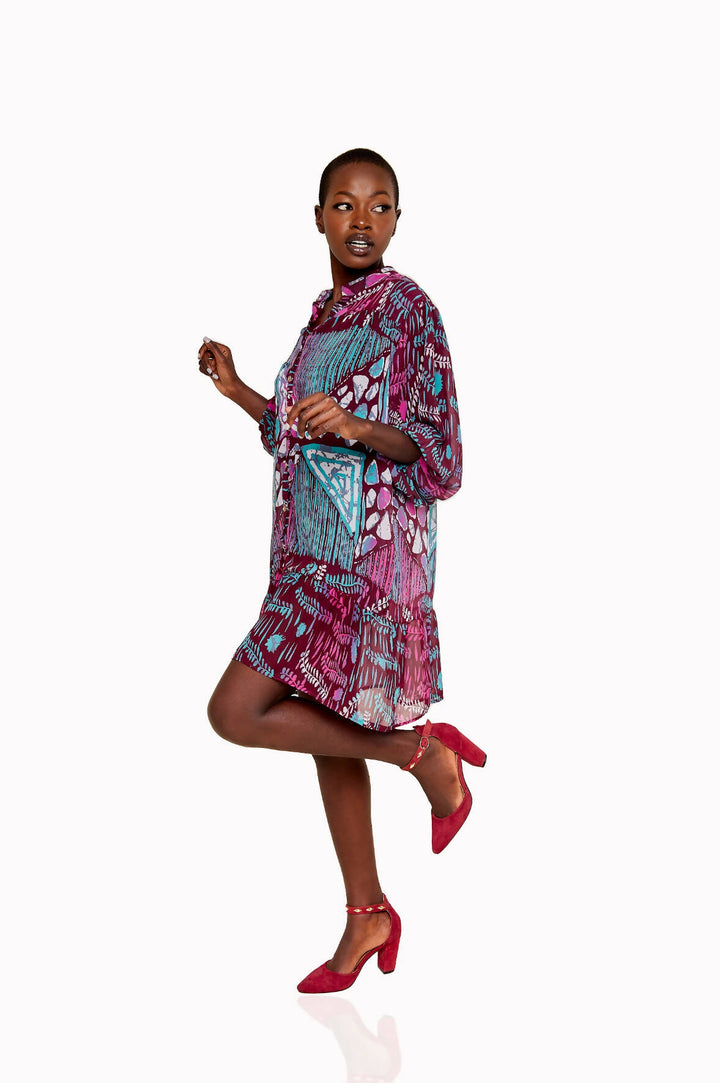 Zoe Qu'an Doll Dress - Burgundy - Shopzetu