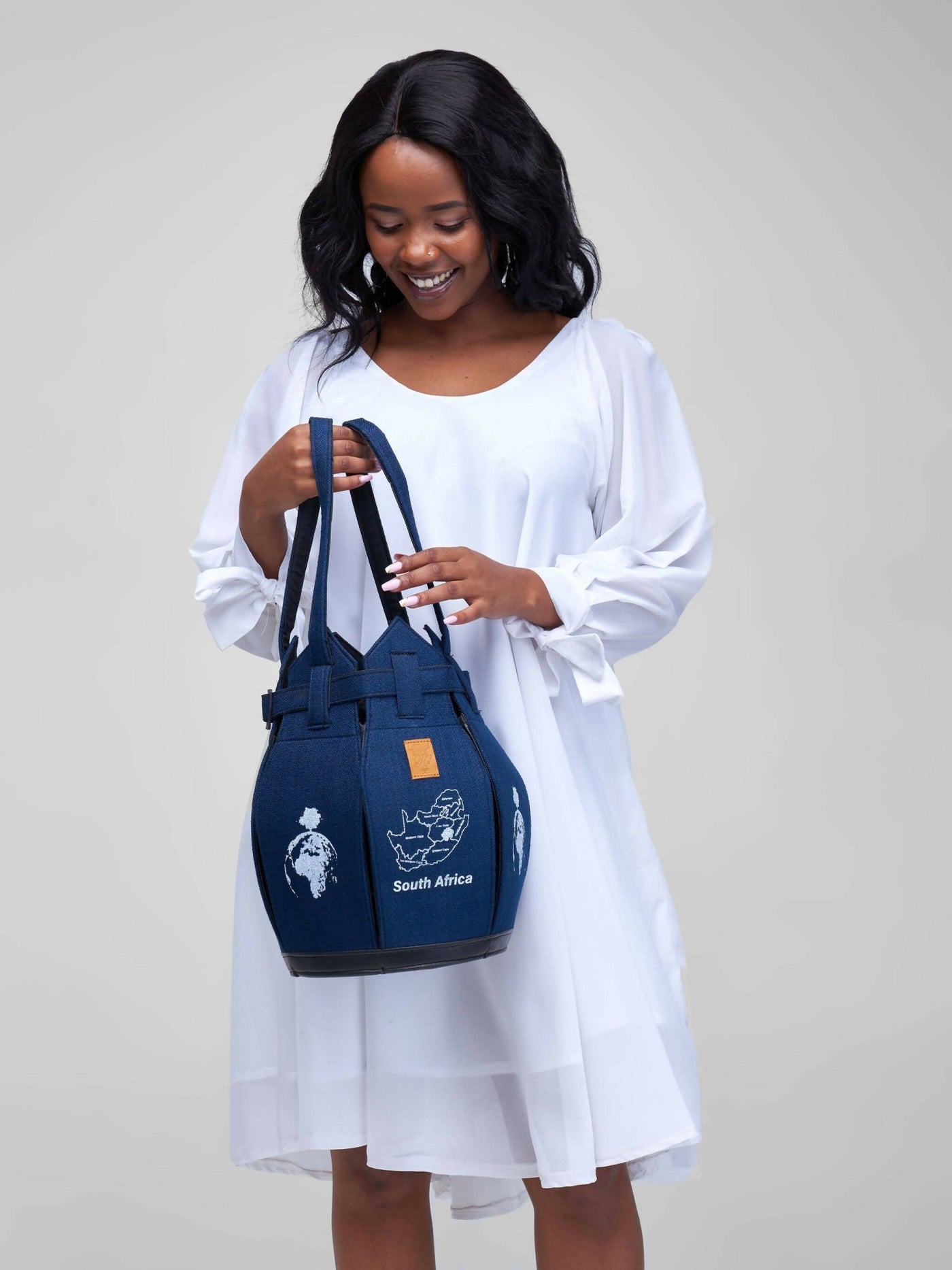 Kuldra Pineapple Spike Handbag South Africa - Blue - Shopzetu