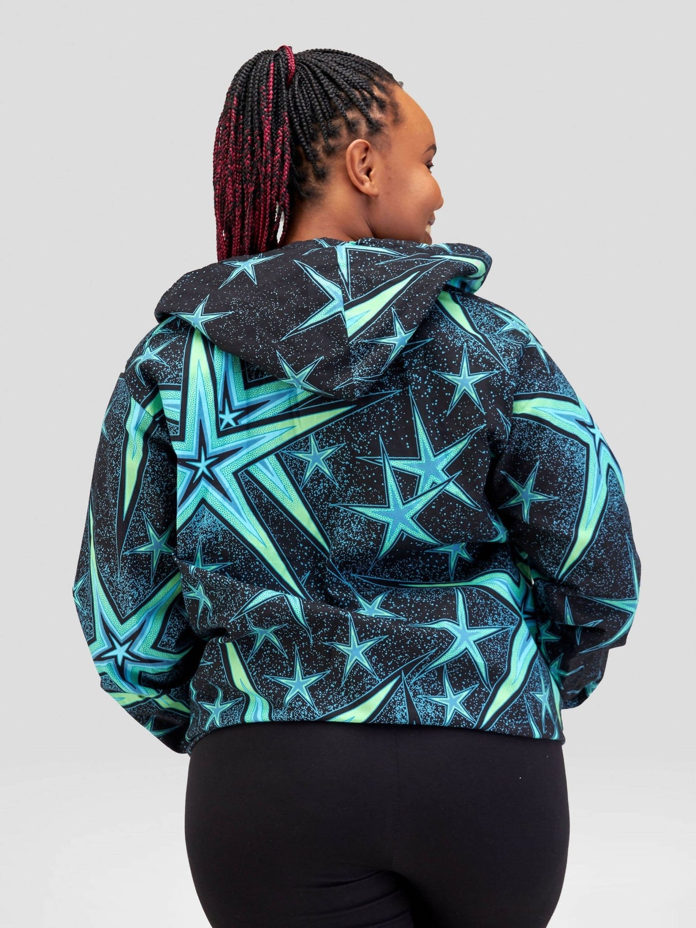 Gravio Fashions Neon Black Hood Jacket - Black - Shopzetu