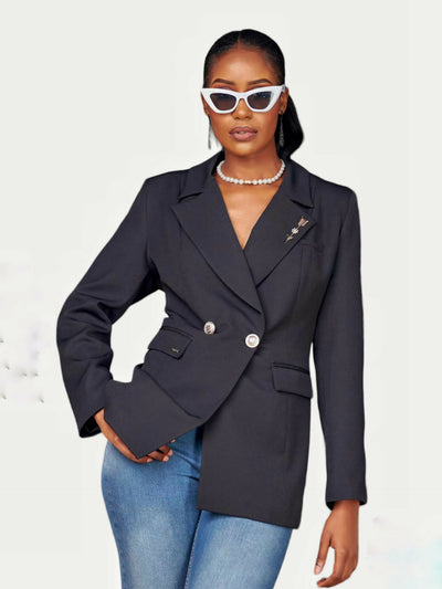 The Fashion Frenzy Blazer - Black - Shopzetu