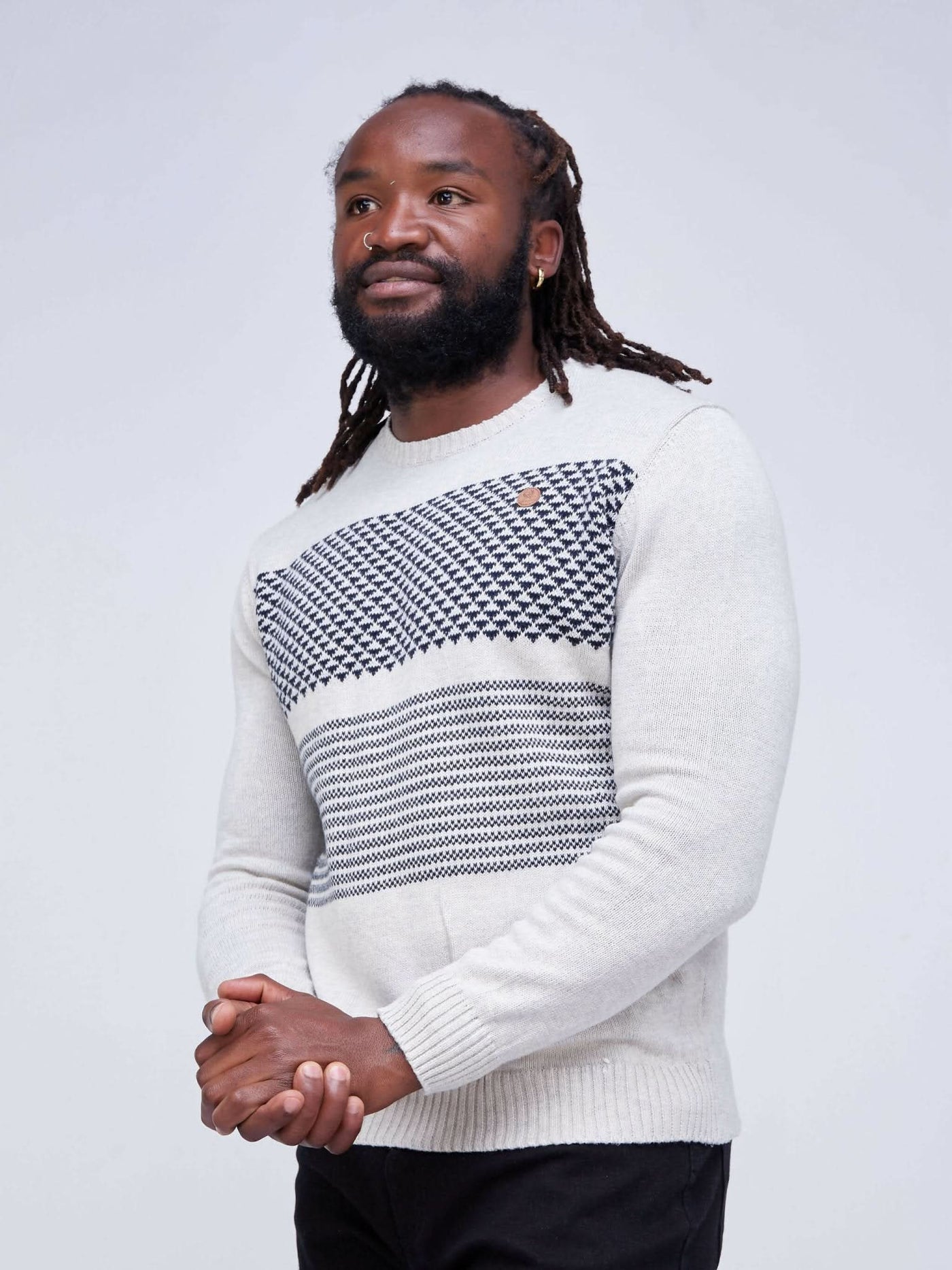 Zola Classy Checked Cardigan - Grey - Shop Zetu Kenya