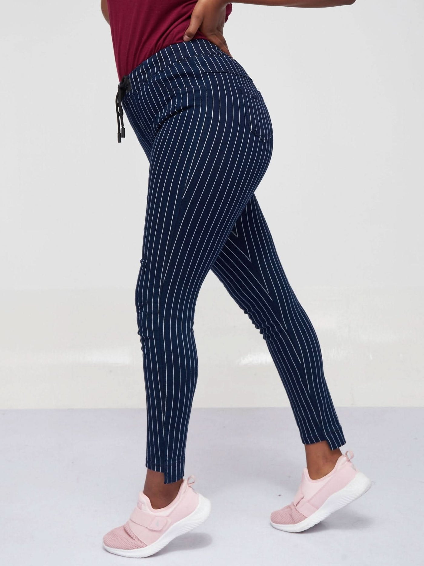 Zola Dark Stripped Jeans - Blue - Shop Zetu Kenya