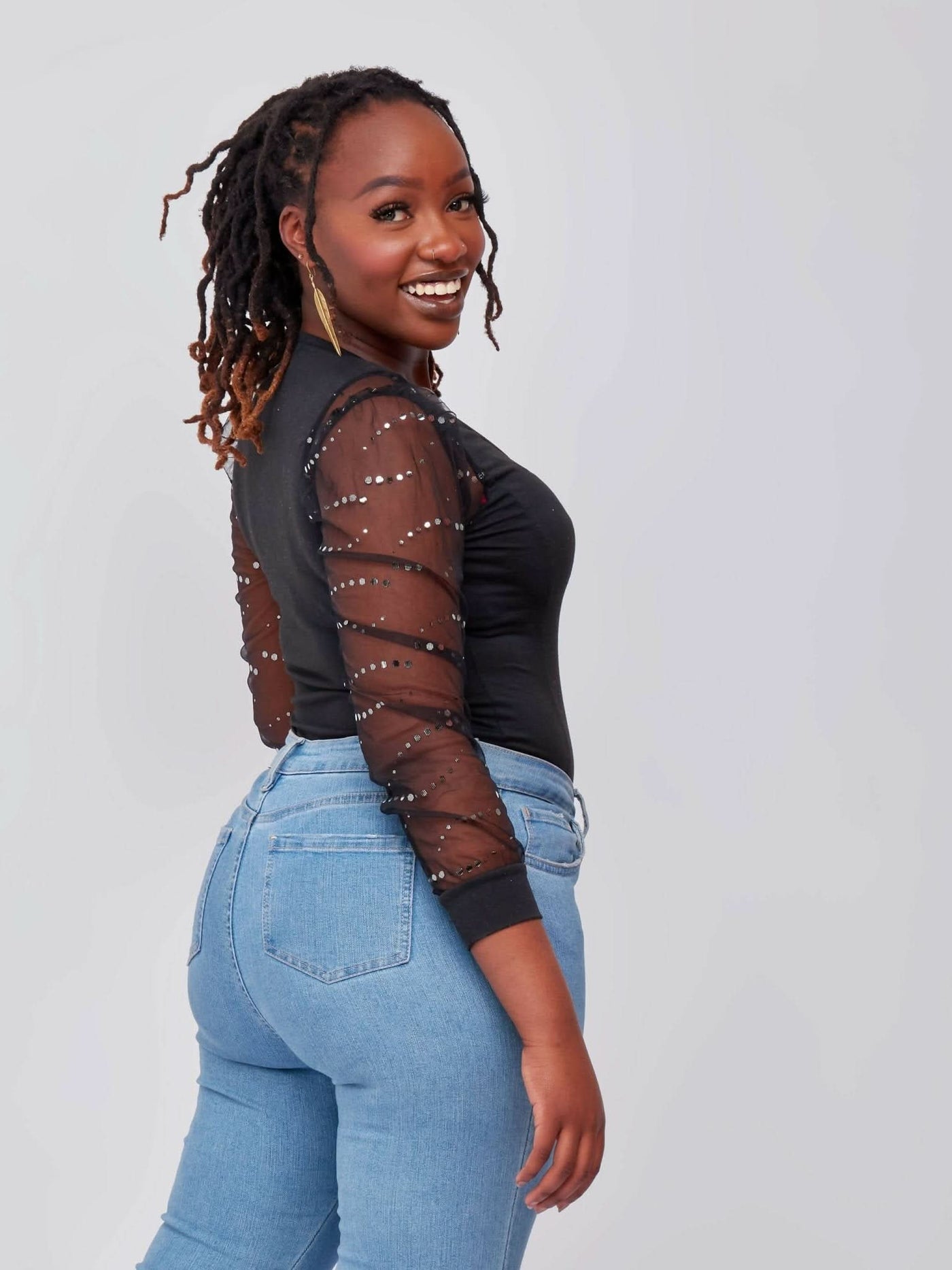 Lace Bodysuit - Black - Shopzetu