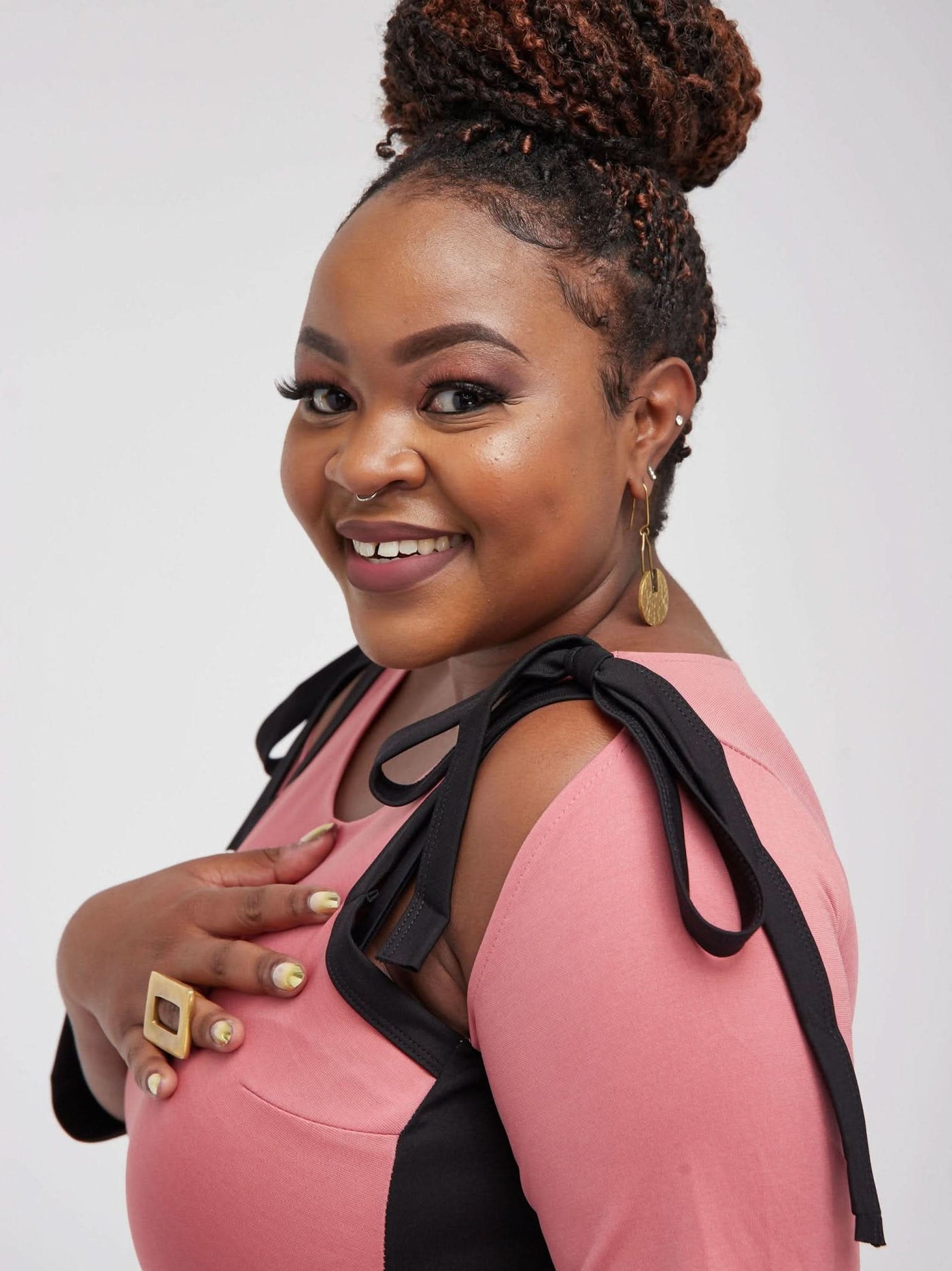 Zola Material Pink Office Dress - Pink - Shop Zetu Kenya