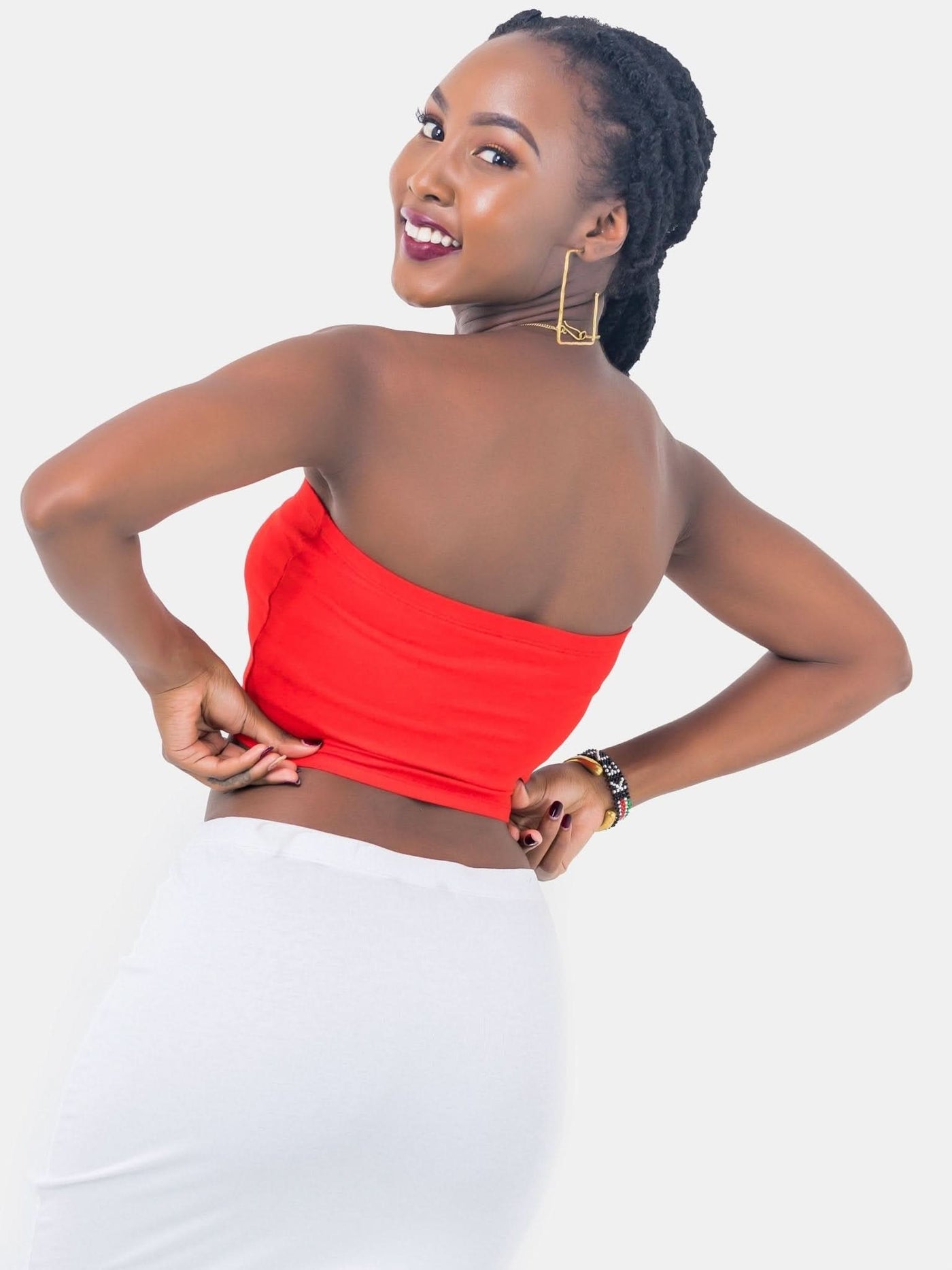Zoya Basic Jersey Bandeau - Red - Shop Zetu Kenya