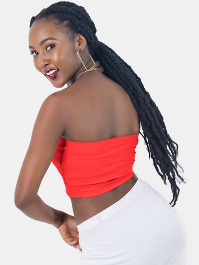 Zoya Basic Jersey Bandeau - Red - Shop Zetu Kenya