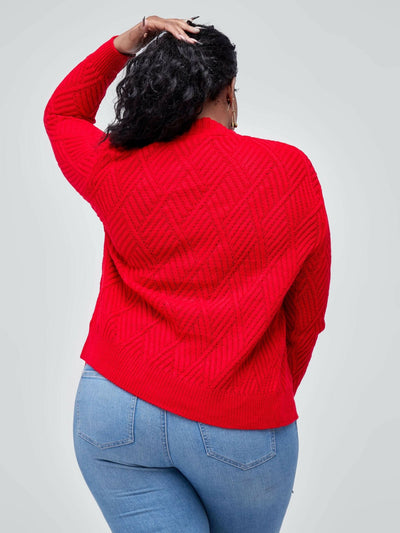The Fashion Frenzy Button Cardigan - Red - Shopzetu